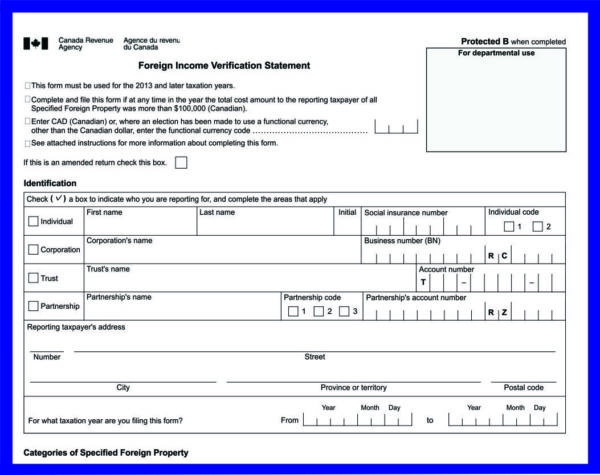 T1135 Form T1135 Form