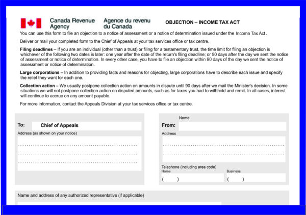 Objection Letting the CRA Know You Don’t Agree With Them Objection Letting the CRA Know You Don’t Agree With Them