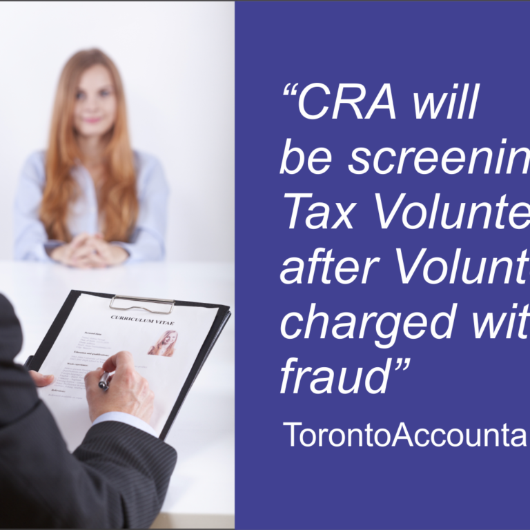 CRA screening tax volunteers