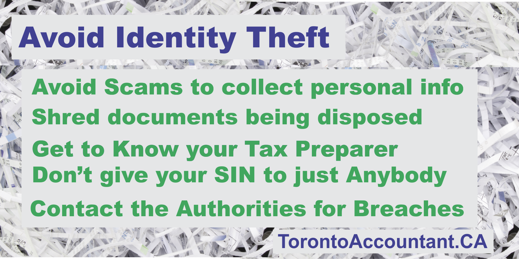 How to Avoid Identity theft