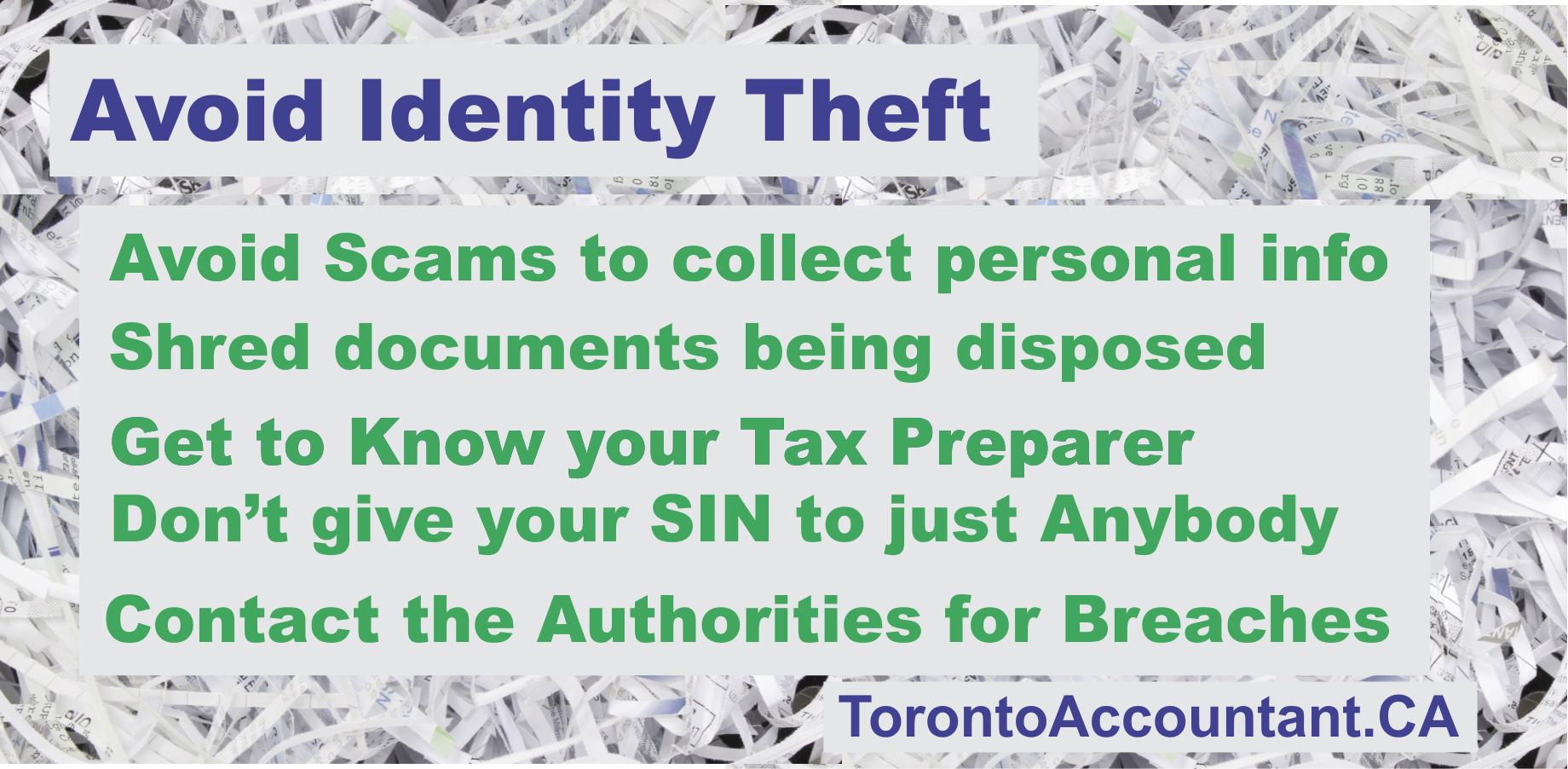 How to Avoid Identity theft