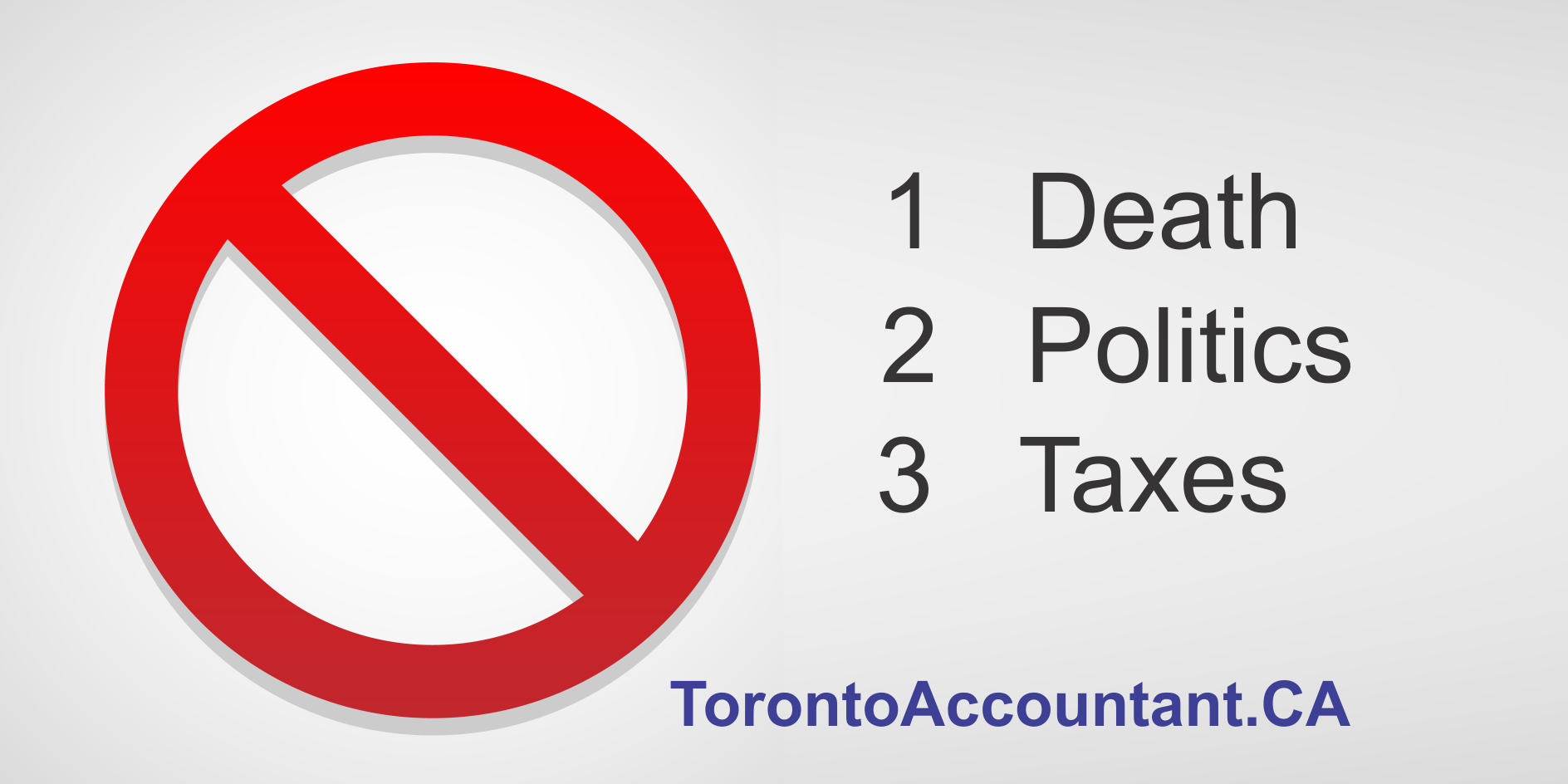 Taboo Topics death politics and taxes